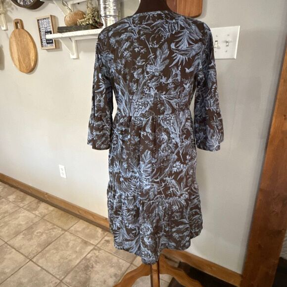 SAIPH womens Santorini knee length dress size medium made in Italy tiered bell s - Picture 6 of 15